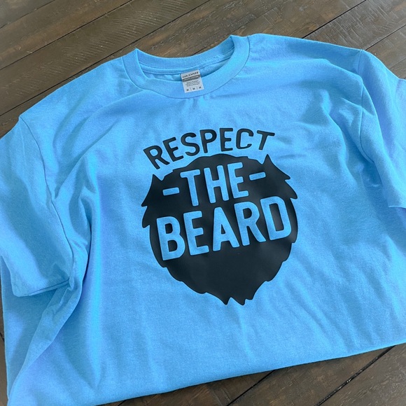“Respect the Beard” Fathers Day T Shirt - Picture 1 of 1